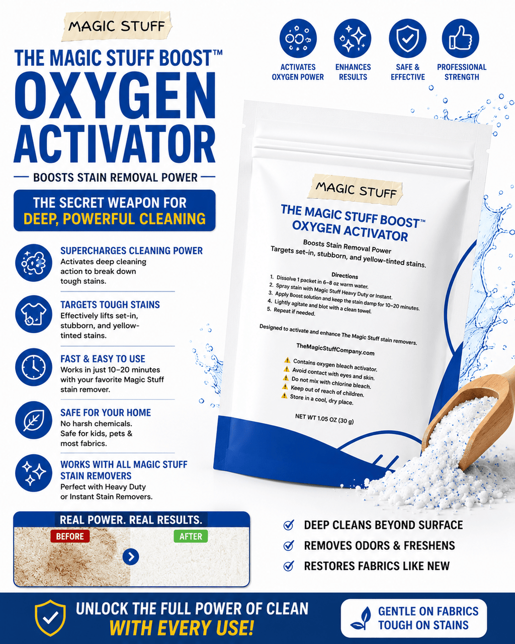 Magic Stuff® Boost Stain Removal - The Magic Stuff Company
