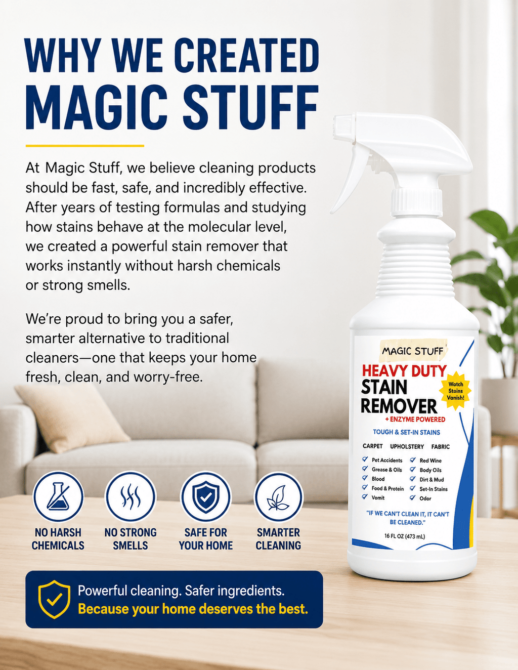 Magic Stuff® Heavy Duty Stain Removal - The Magic Stuff Company