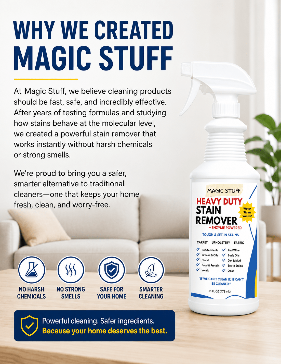Magic Stuff® Heavy Duty Stain Removal - The Magic Stuff Company