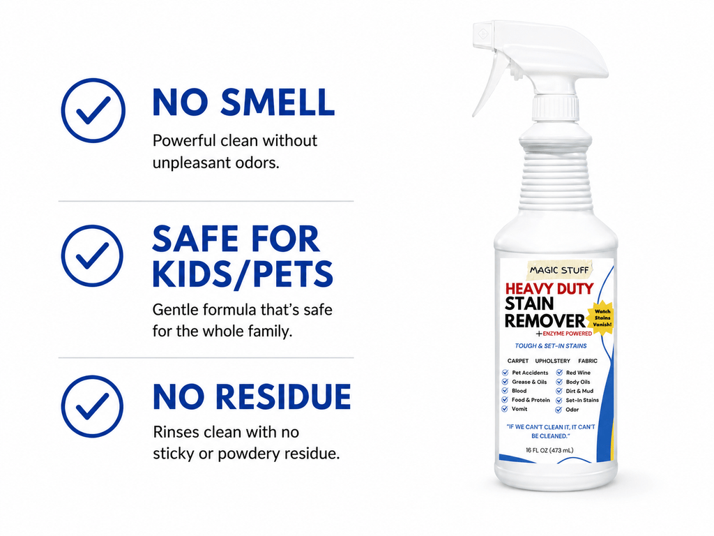 Magic Stuff® Heavy Duty Stain Removal - The Magic Stuff Company