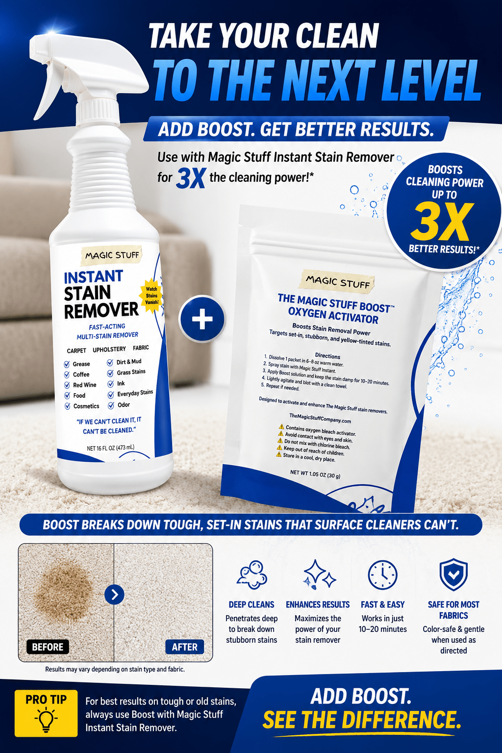 Magic Stuff® Instant Stain Remover - The Magic Stuff Company