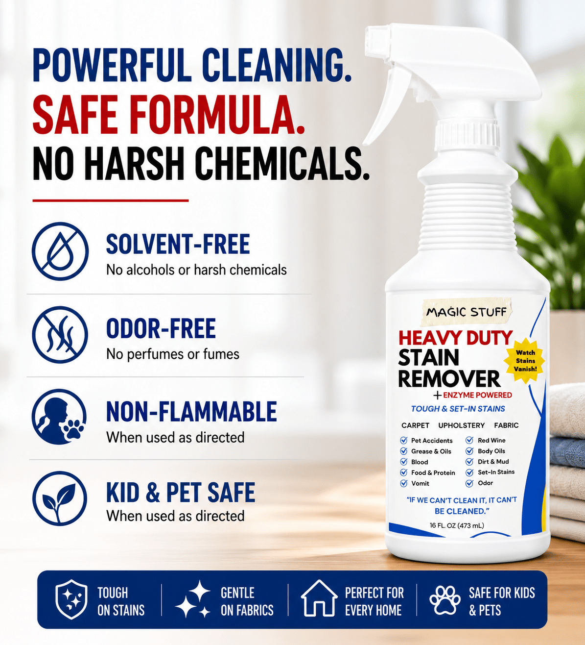 Magic Stuff® Heavy Duty Stain Removal - The Magic Stuff Company