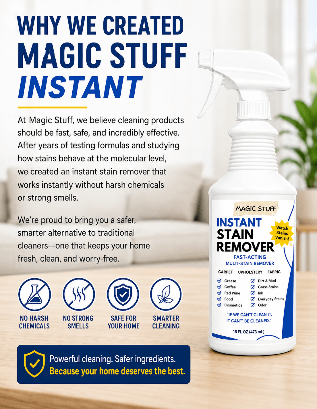 Magic Stuff® Instant Stain Remover - The Magic Stuff Company